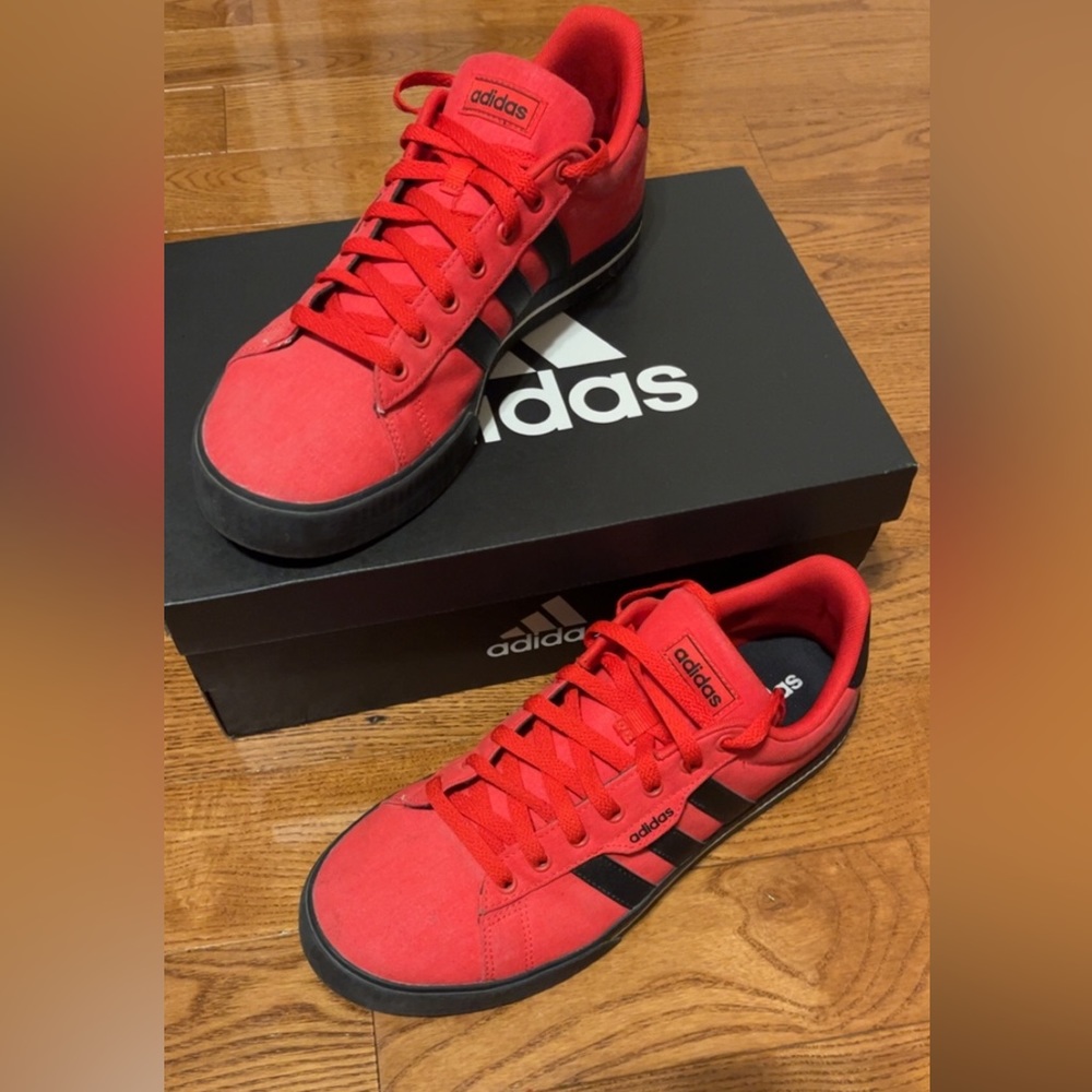 Bright Red Adidas Skating Shoes